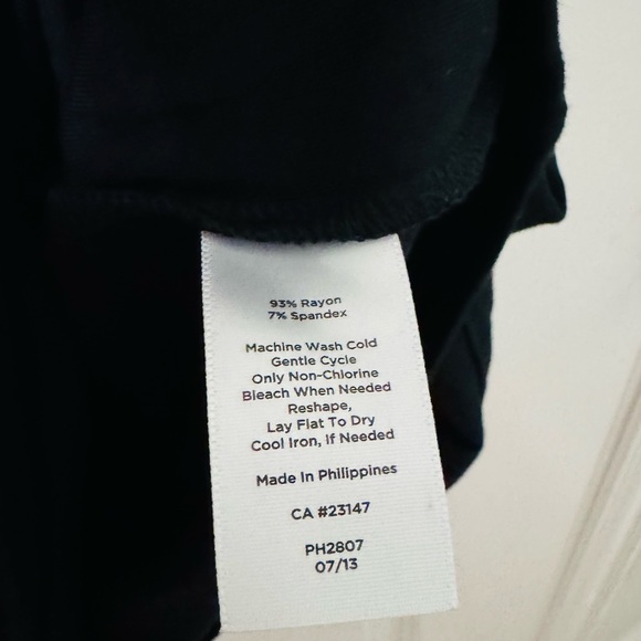 Talbots Elegant Black Drape Neck Blouse - Picture 4 of 5